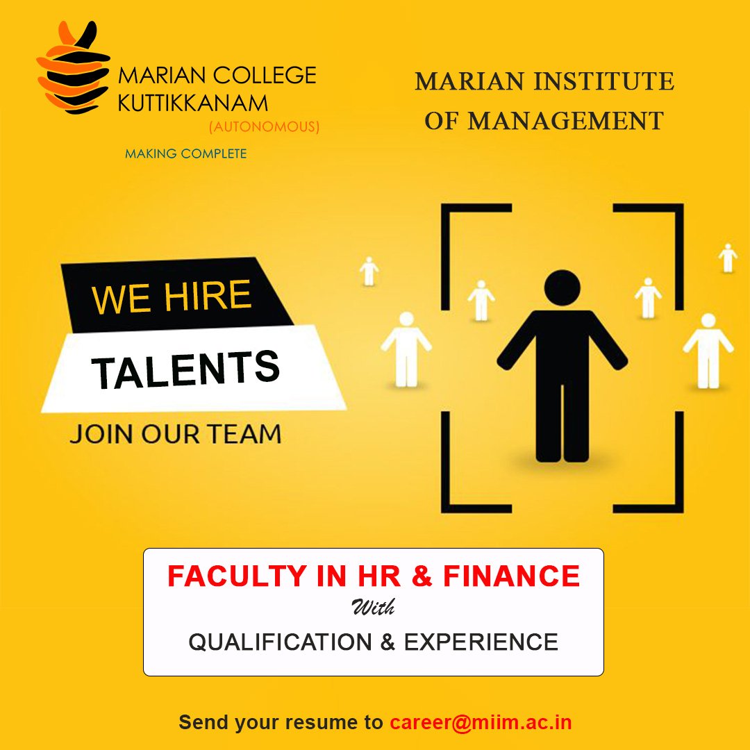 We are hiring faculties
